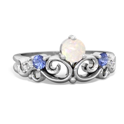 Opal Crown Keepsake 14K White Gold ring R5740