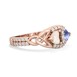Opal Sparkling Celtic Knot 14K Rose Gold ring R2645