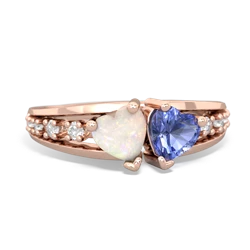 Opal Heart To Heart 14K Rose Gold ring R3342