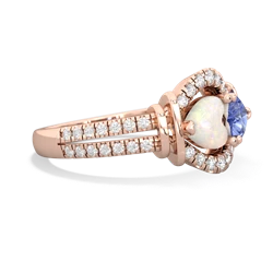 Opal Art-Deco Keepsake 14K Rose Gold ring R5630