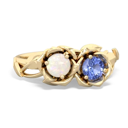 Opal Rose Garden 14K Yellow Gold ring R5510