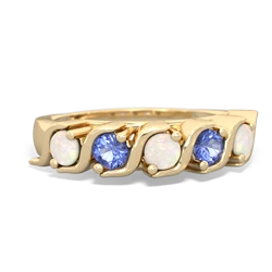 Opal Anniversary Band 14K Yellow Gold ring R2089