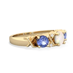 Opal Hugs And Kisses 14K Yellow Gold ring R5016