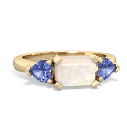 Opal Three Stone 14K Yellow Gold ring R5235