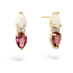 Opal Bowtie Drop 14K Yellow Gold earrings E0865