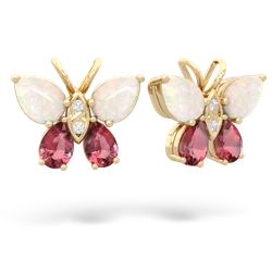 Opal Butterfly 14K Yellow Gold earrings E2215