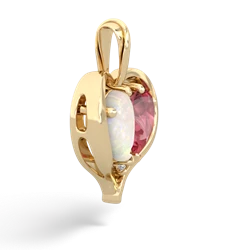 Opal Two Become One 14K Yellow Gold pendant P5330