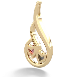 Opal Keepsake Curves 14K Yellow Gold pendant P5450