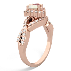 Opal Diamond Twist 'One Heart' 14K Rose Gold ring R2640HRT