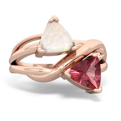 Opal Split Band Swirl 14K Rose Gold ring R2341