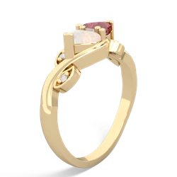 Opal Floral Elegance 14K Yellow Gold ring R5790