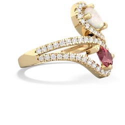 Opal Diamond Dazzler 14K Yellow Gold ring R3000