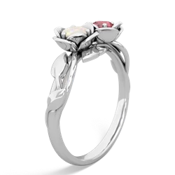 Opal Rose Garden 14K White Gold ring R5510