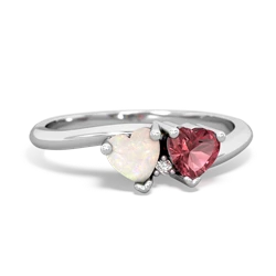 Opal Sweethearts 14K White Gold ring R5260