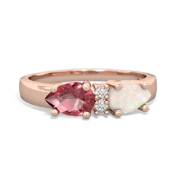 Opal Pear Bowtie 14K Rose Gold ring R0865