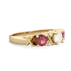 Opal Hugs And Kisses 14K Yellow Gold ring R5016