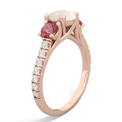 Opal Pave Trellis 14K Rose Gold ring R5500