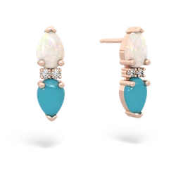 Opal Bowtie Drop 14K Rose Gold earrings E0865