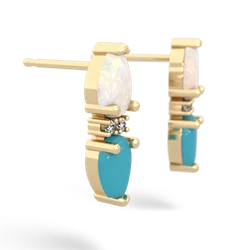 Opal Bowtie Drop 14K Yellow Gold earrings E0865