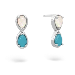 Opal Infinity 14K White Gold earrings E5050