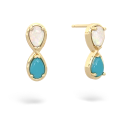 Opal Infinity 14K Yellow Gold earrings E5050