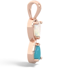 Opal Infinity 14K Rose Gold pendant P5050