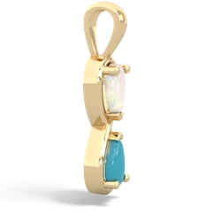 Opal Infinity 14K Yellow Gold pendant P5050