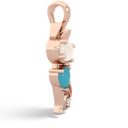 Opal Kitten 14K Rose Gold pendant P5780