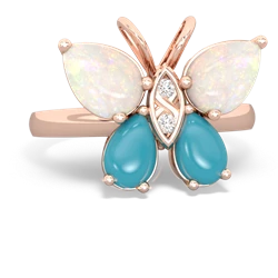 Opal Butterfly 14K Rose Gold ring R2215