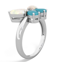 Opal Butterfly 14K White Gold ring R2215