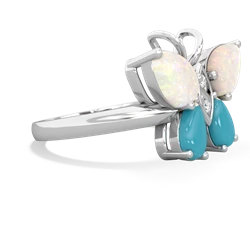 Opal Butterfly 14K White Gold ring R2215