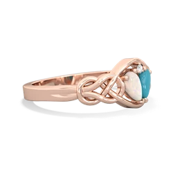 Opal Celtic Love Knot 14K Rose Gold ring R5420