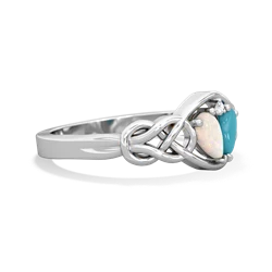 Opal Celtic Love Knot 14K White Gold ring R5420