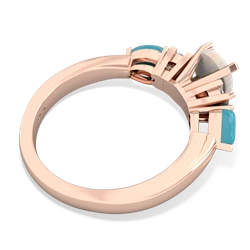 Opal 6Mm Round Eternal Embrace Engagement 14K Rose Gold ring R2005