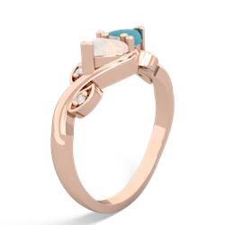 Opal Floral Elegance 14K Rose Gold ring R5790