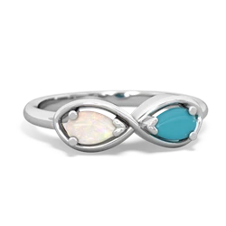 Opal Infinity 14K White Gold ring R5050