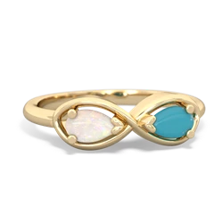 Opal Infinity 14K Yellow Gold ring R5050