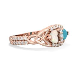 Opal Sparkling Celtic Knot 14K Rose Gold ring R2645