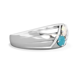 Opal Men's Streamline 14K White Gold ring R0460