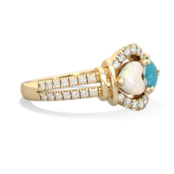 Opal Art-Deco Keepsake 14K Yellow Gold ring R5630