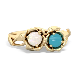 Opal Rose Garden 14K Yellow Gold ring R5510