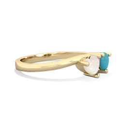 Opal Sweethearts 14K Yellow Gold ring R5260