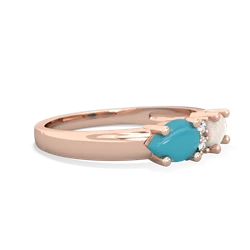 Opal Pear Bowtie 14K Rose Gold ring R0865