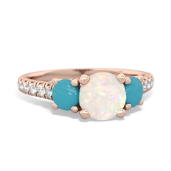 Opal Pave Trellis 14K Rose Gold ring R5500