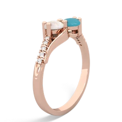 Opal Infinity Pave Two Stone 14K Rose Gold ring R5285