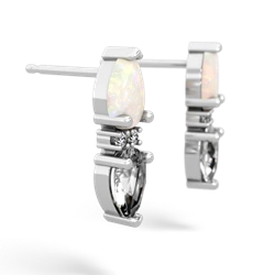 Opal Bowtie Drop 14K White Gold earrings E0865