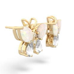 Opal Butterfly 14K Yellow Gold earrings E2215