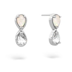 Opal Infinity 14K White Gold earrings E5050