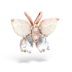 Opal Butterfly 14K Rose Gold pendant P2215