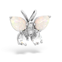 Opal Butterfly 14K White Gold pendant P2215